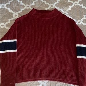 Red Mock neck sweater